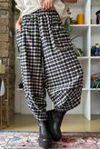 Jasper Plaid Brushed Cotton Shelby Barrel Pant Navy